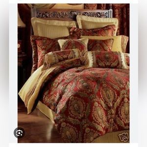 Croscill imperial empress king size comforter, curtains, pillow set